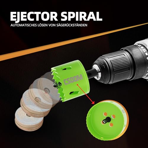 CSOOM 48mm M42 Bi-Metall-Lochsäge Bohrkrone Für Arbeiten in Gipskarton, Kunststoff, Holz, dünnes Metall, dünnem Stahl-blech, Hochleistungs-Bohrwerkzeug