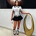 Two Piece Outfits for Women Summer Y2K Going Out Lace Trim Ruched Crop Tops Pleated Bubble Mini Skort Skirt Sets Party Club Outfits Black