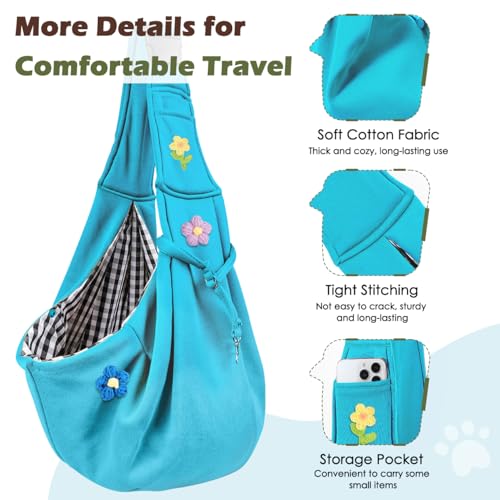 Pawaboo Bolsa de transporte para cães pequenos, alça reversível de mão livre com fivela de alça ajus