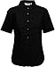 Produktbild Fruit of the Loom  Damenbluse Oxford, kurzarm, Mädchen damen, Schwarz - schwarz