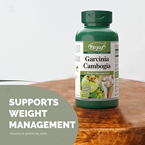 VORST Premium Garcinia Cambogia Extract - Natural Weight Management and Appetite Suppressant Supplement - 60 Capsules for Metabolism Efficiency and Digestive Health 5 41mEQe INoL. AC