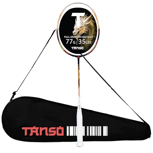 TANSO Wild Fire Full Graphite Carbon Fibre Strung Badminton Racket