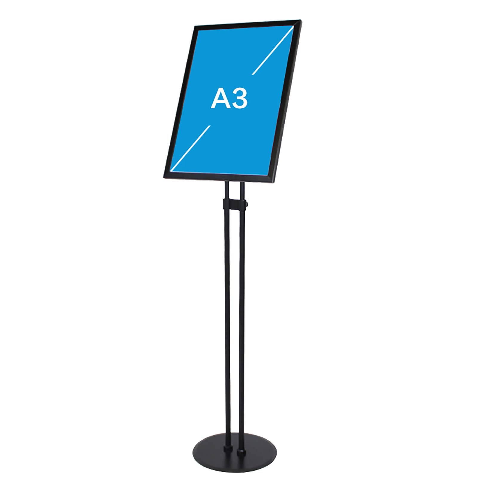 Support pour affiches A4 à ouverture rapide par pression avec cadre en alliage stable