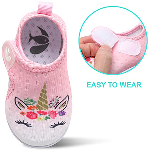 Image of FEETCITY Baby Boys Girls Water Shoes Beach Quick Dry Swim Barefoot Aqua Socks Athletic Pool Shoes 12-18 Months Infant