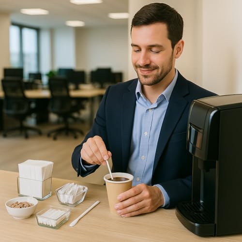 Miniatura 2 de Monouso 100 Agitadores Para Café De Plástico, 13cm, Paletinas De Plástico, Utensilios Ecológicos Para Café Y Té, Desechables, Palitos Removedores De Café