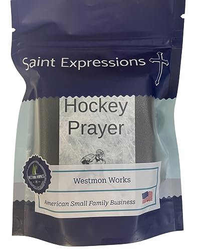 Westmon Works Hockey Pewter Medal Necklace with St Sebastian Stainless Steel Chain Boxed Set with Prayer Card Saint Expressions Premium Jewelry for Athletes4