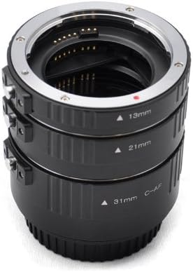 Kaavie -The Finest Aluminum Mount Version (Rugged and Lightweight, Best Option Extended Goal) - Set Automatic Extensions Ring for Canon Eos Ef / Af 3 Rooms: 13 Mm, 21 Mm, 31 Mm Bayonet - Canon EOS Canon EOS 1d C, 1d X, 1d Mark I-iv, I-1ds Mark III, 5d Mark I-III, 6d 7d 60d 50d 40d 30d 20d 10d 1100d 1000d 650d 600d 550d 500d