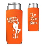 DIRTY HOOKER FISHING GEAR Beer Can Cooler Sleeve - Beer Can Cover for Cold Drinks - Beer Koozie for Cans - Beer Cooler for Cans - Beer Can Insulator Holder - 12 Oz Beer Can Koozie - Can Cover for Beer