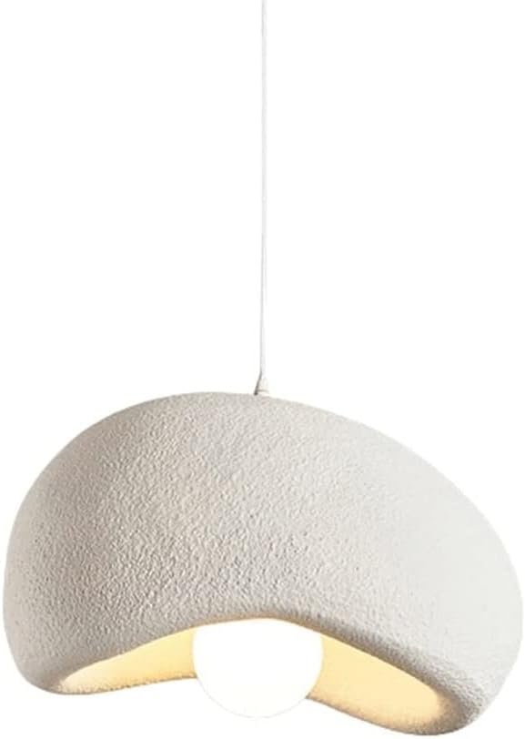 Nordic Simplicity Chandelier Wabi-sabi Resin Pendant Light Japanese Style Restaurant Hanging Lamp Adjustable E27 Lighting Fixture, for Kitchen Restaurant (Color : A, Size : 40 * 20cm)