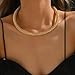 cotwdi Chunky Gold Choker Necklaces for Women Thick Gold Statement Necklace for Women Chunky Silver Necklace Non Tarnish Silver Collar Necklace Fashion Trendy Jewelry (Style1)