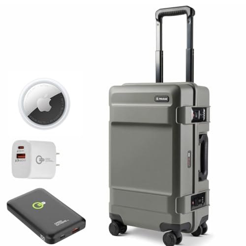 Pelican ATX 22" Waterproof Wheeled Carry-On Travel Hard Case, Bundle with Tracking Device, Power Bank, Wall Charger (Charcoal) - image 1