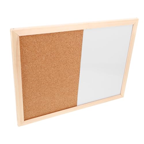 HOMSFOU Tableau Mémo Mural Combiné Liège et Tableau avec Cadre et Élégant pour Organiser Vos Messages et Notes