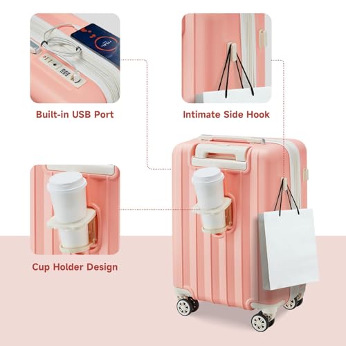 image for imiomo Luggage Sets 4 Piece Expandable Luggage Set with 2 toiletry bag