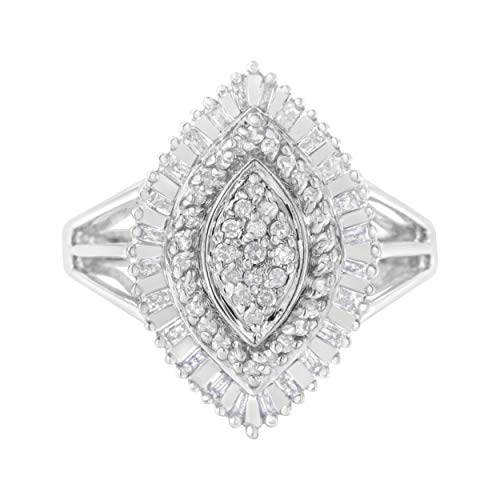 10K White Gold Diamond Cocktail Ring (1/2 cttw, I-J Color, I1-I2 Clarity)