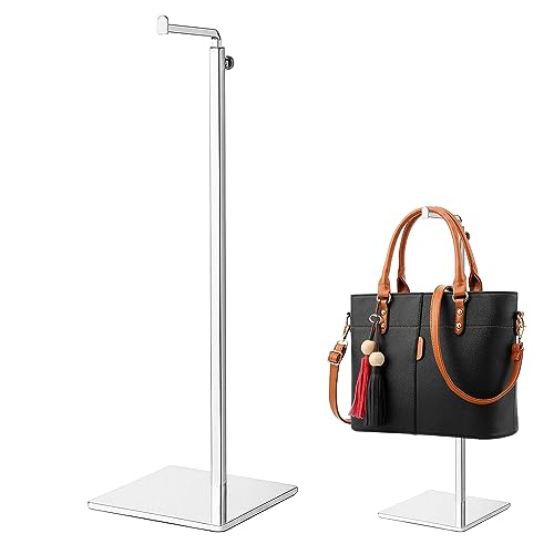GGOUPTY Soporte de exhibición de bolso de metal de altura ajustable para monedero, estante colgante de joyería, soporte de metal para exhibición