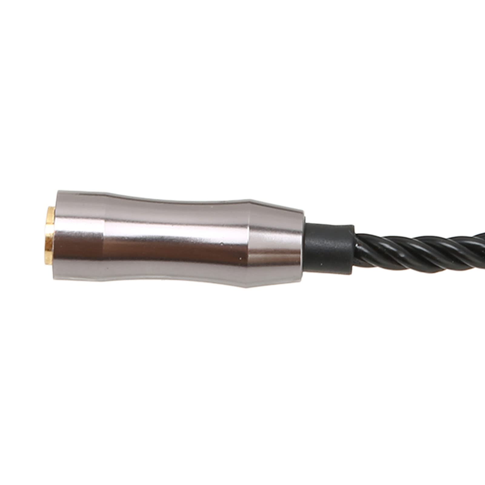 Przejściówka z USB C na Gniazdo Słuchawkowe 3,5 Mm (15 Cm / 5,9 Cala), Wzmacniacz Słuchawkowy Typu C na 3,5 Mm, Kabel Adaptera Dekodowania Cyfrowego, Muzyka 32-bitowa/384 KHz w Wysokiej(czarny)