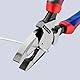 KNIPEX Kraft-Kombizange Lineman’s Pliers amerikanisches Modell mit Comfort-Griffen schwarz atramentiert 240 mm, 09 12 240
