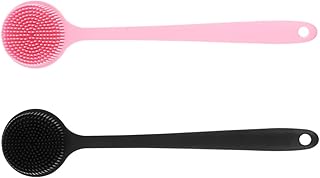 FOMIYES Esfoliante De Banho Para O Corpo Esfregão De Banho 2Pcs Escova Traseira Cabo Longo Escova Corporal Leve Para Chuveiro Escova De Banho Para O Corpo Escova De Limpeza De Banho