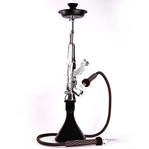 MEYLEE Ak-47 Gun Shape Pipe Shisha, Arabian Shisha Set, Tragbares EIN-Schlauch-Rohr, Geeignet Für Partys, Geschenke