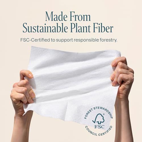 Image of Cliganic Clean Face Towels XL, Bulk Size (200 Count), Disposable, Ultra-Absorbent, Hypoallergenic & Soft - Makeup Remover Dry Wipes, Pamper Your Face, Hygienic Towelettes, for All Skin Types