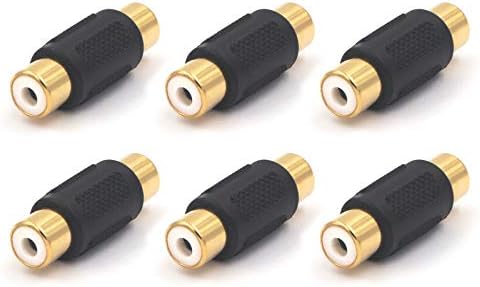 VCE RCA żeńskie do RCA żeńskie złącze audio RCA pozłacane 6 szt