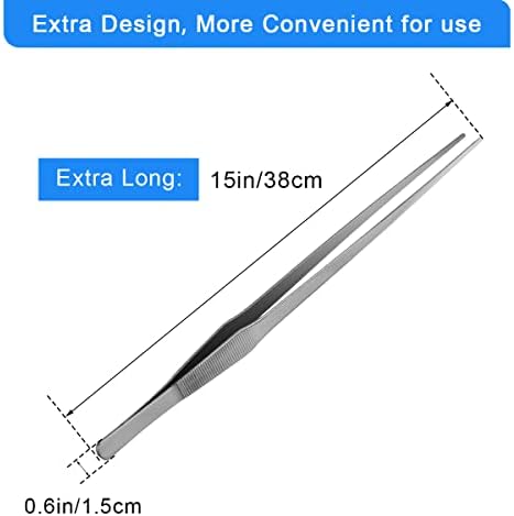 Luxiv Extra Long Aquarium Tweezers 15 Inches for Aquascaping