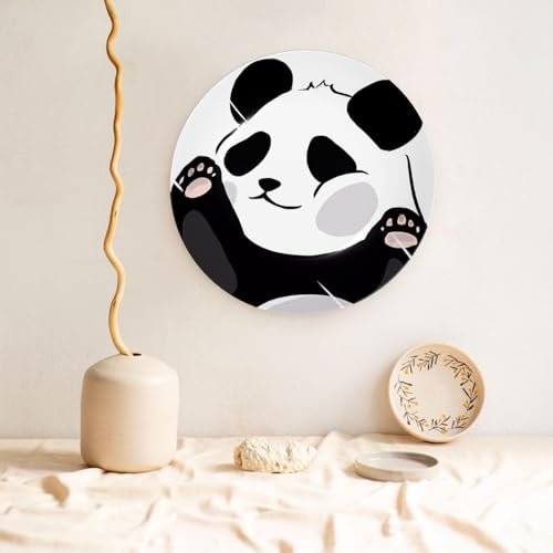 Plato decorativo de panda de 10 pulgadas para salon 6