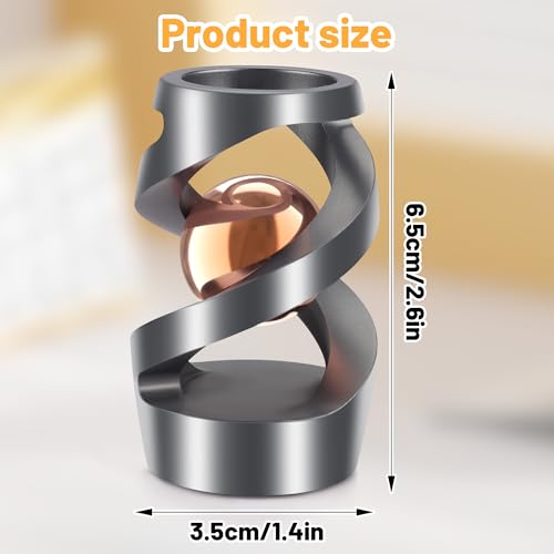 DOLASEV Upgraded Kinetic Spinning Desk Fidget Toy, Quiet Stress Relief Fidgets for Office, Kids Teens & Adults, Rose Gold