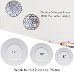 Wall Plate Hangers for 6-12 inches Plate, Adjustable Plate Stand Holder, Silicone Coating Vertical Plate Display, Black Small Size 4 Pack - Image 3