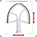 X Home 5 Quart Plastic Flex Edge Beater Compatible with Kitchenaid Bowl-Lift Stand Mixer, Paddle with Silicon Scraper, Dishwasher Safe Beater Blade Replacement