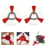 ABENNLY Paquete de 2 Cabezales de Repuesto para fregona de Microfibra,Cabezal de Trapeador Giratorio de 360...