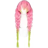 コスプレウィッグ 恋柱 甘露寺蜜璃 カンロジミツリ ネット付き 耐熱 ウィッグ かつら wig