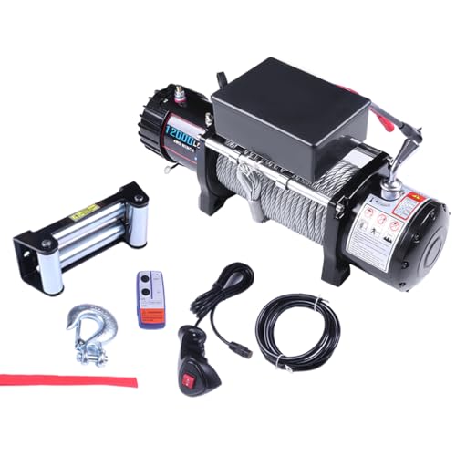 Winche Eléctrico 12V 12000LB Cuerda de Acero ECCPP