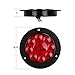 Partsam LED Truck Trailer Tail Lights with Steel Brackets - Waterproof DC12 Red 12-LED Round Tail Light Bar for Stop/Turn/Brake Running Lamps Fits any Camper/RV/Camper/UTV/Boat Trailers(2 PCS)