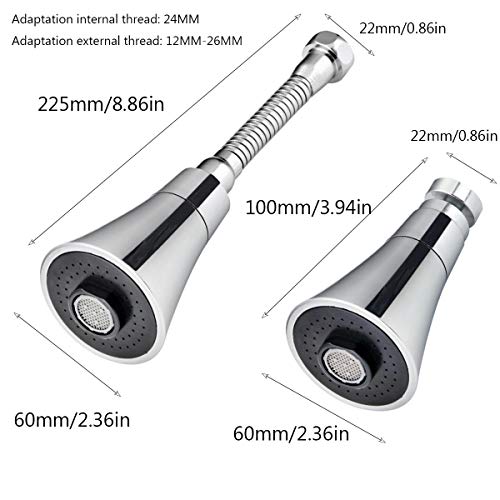 Image of Kitchen Faucet Head Replacement, Pull Down Faucet Sprayer Head Nozzle, Stream Spray and Pause Mode Can Rotate 360 (Set of 2)