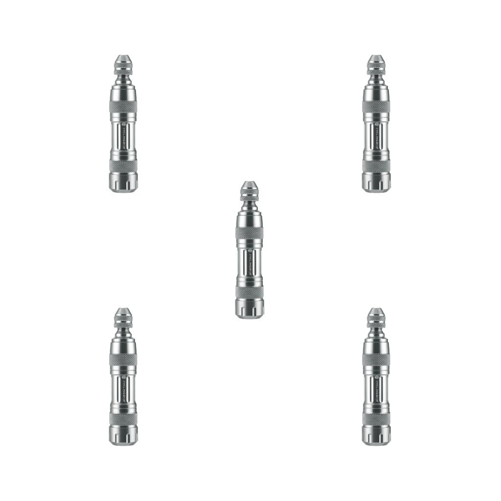 Kit di riparazione pneumatici per bici da strada, senza camera d'aria, 5 pezzi, 9,5 x 2 x 2 cm, colore: argento