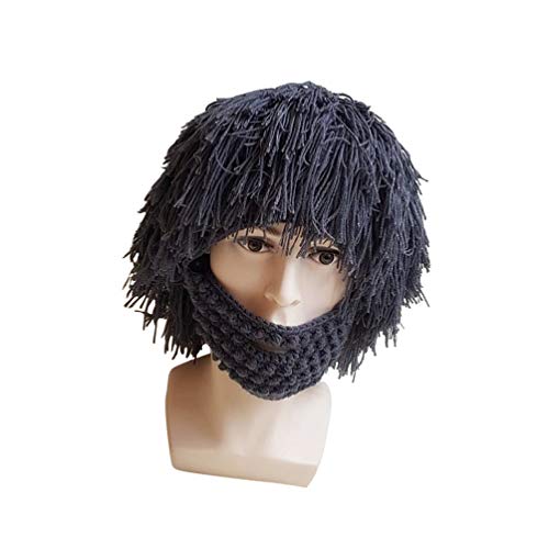 STOBOK Malha Chapéus Barbudos Feitos à Mão Barba Bigode Peruca Chapéu Gorro para Crianças Homens Mul