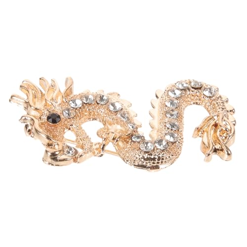 Yardenfun Broche de Solapa Dragón Retro Elegante para Mujer y Hombre Accesorio y Seguro para Fiestas Bodas y Año Diseño Único Vintage Chino