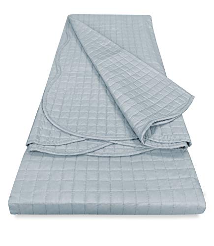 tex family Tagesdecke für Doppelbett, gesteppt, einfarbig, Venedig, Grau