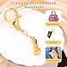 VICKHU Gold Plated Initial Letter Keychain for Women Car Key Purse Decorative Keyring Handbag Charms Fashion Cute Keychain (I, Gold)
