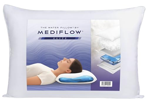 Mediflow Elite Daunenwasserkissen - 90% Daunenfüllung, verstellbares Schlafkissen, Kopfkissen für Seiten-, Rücken- und Bauchschläfer, Der...