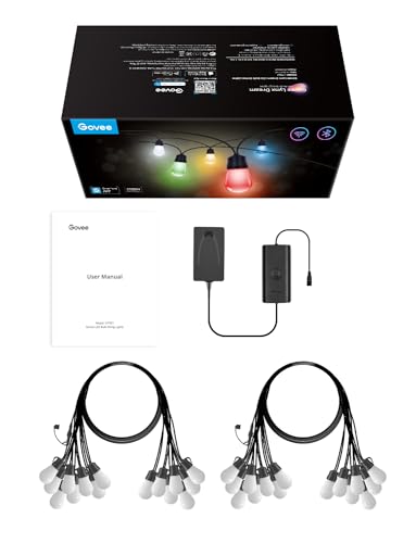 Govee H70211B1 Smart Outdoor String Lights H7021, Rgbic Warm White 96Ft (2 Ropes Of 48Ft) Led Bulbs thumb #7
