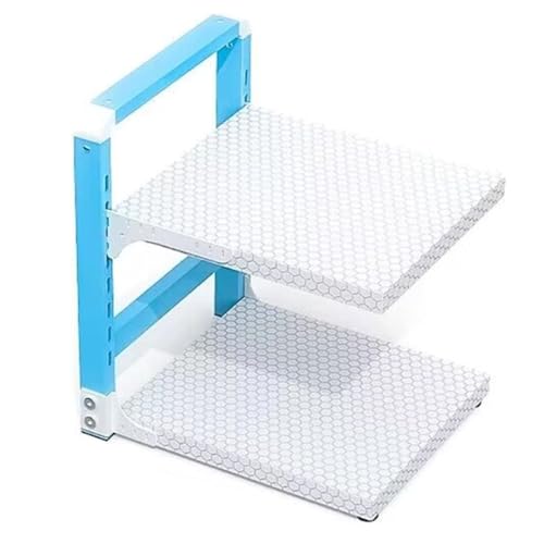 Estante ajustable para ollas y sartenes, solución de almacenamiento de cocina resistente, soporte duradero para ollas y sartenes para gabinetes, ahorra espacio