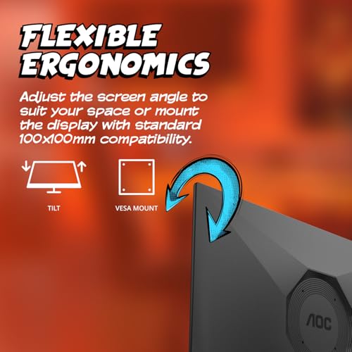 Image of AOC 24G51F 24 inch Gaming Monitor 1920x1080 144Hz, IPS Panel, Console Gaming Ready, Full HD, 3-Sided Frameless, 1x HDMI 2.0, 1x Display Port, 3-Year Zero-Bright-Dot