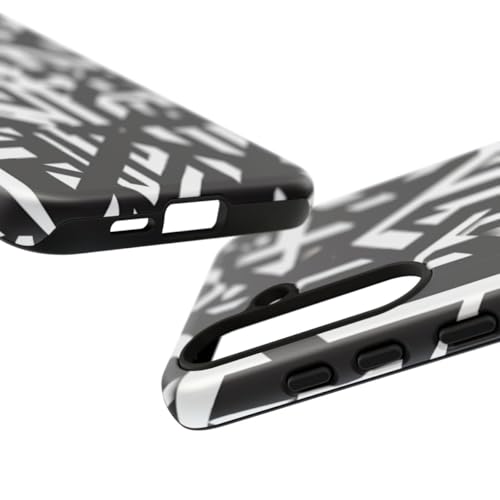 Coque Samsung S24 Plus géométrique noir et blanc rigide mate