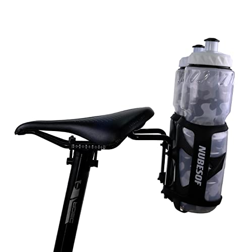 Nubesof Bottle Sport Insulated Squeeze Water Bottles ,2 Pack 25 Oz Lightweight Bike Water Bottles Keep Liquid Cold For 4 Hours,With Non-Slip Carrier Grip (Gray) #TOP5