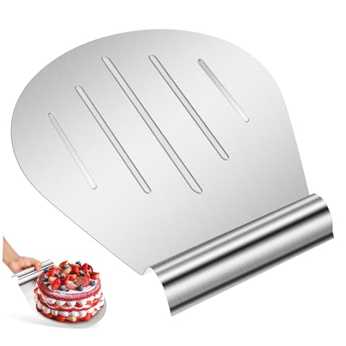 ELAYARD Elevador de Tartas de Acero Inoxidable Bandeja Transferencia para Pasteles y Pizzas Herramienta de Cocina Resistente y Fácil de Limpiar