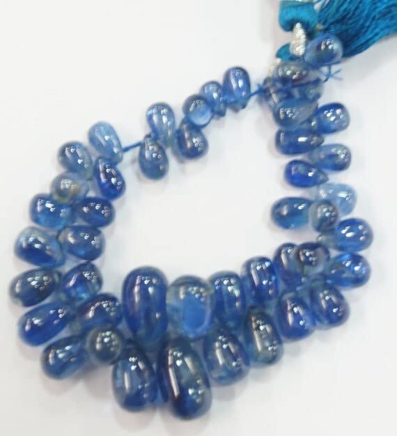 Kyanite bleue naturelle en perles gouttes pour créer vos bijoux d'été personnalisés