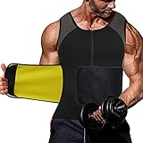 ❶ TEJIDO PARA HOMBRES DE NEOPRENO SAUNA CHALECO ➤➤ Este chaleco y entrenador de cintura 2 en 1 está hecho de 80% neopreno + 20% nailon tela de neopreno de gran calidad. Las blusas adelgazantes del entrenador de entrenamiento pueden ayudar a aumentar el calor corporal natural, promueve el flujo sanguíneo para aumentar la temperatura corporal en poco tiempo y estimula más la sudoración mientras hace ejercicio.