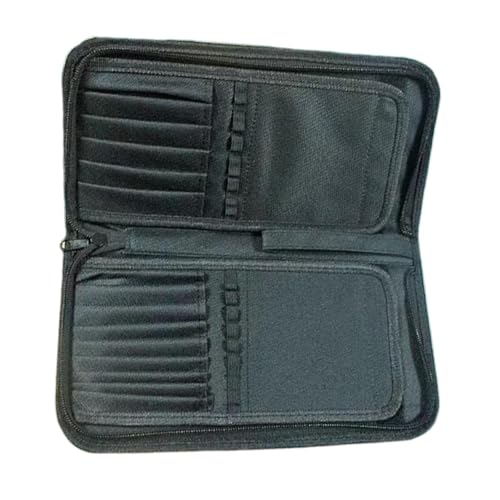 oshhni Porta-pincéis organizador de armazenamento em tecido Oxford estojo de transporte caneta lápis bolsa para manicure ateliê salão crochê ao ar livre